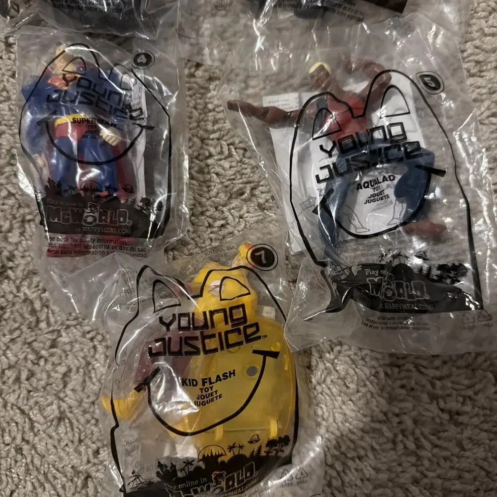 2011 McDonalds Young Justice Toys Lot of 5 Sealed New In Package